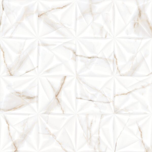 Porcelanato Via Rosa Calacata Gold Deco 72x72 Polido AR72049