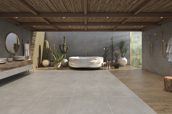 Porcelanato Embramaco Detroit Gray Out Plus 83X83 Granilhado Ref 83064 - Imagem 2