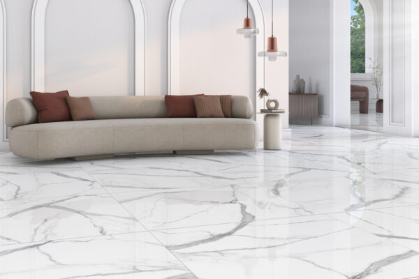 Porcelanato Embramaco Calacata Gray Lux Plus 82X82 Polido P82054 - Imagem 2